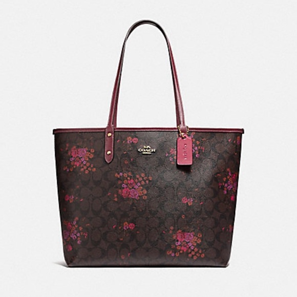 COACH Flower Reversible City Tote ๐ธ๐บ๐ธ๐บ - Picture 1 of 12